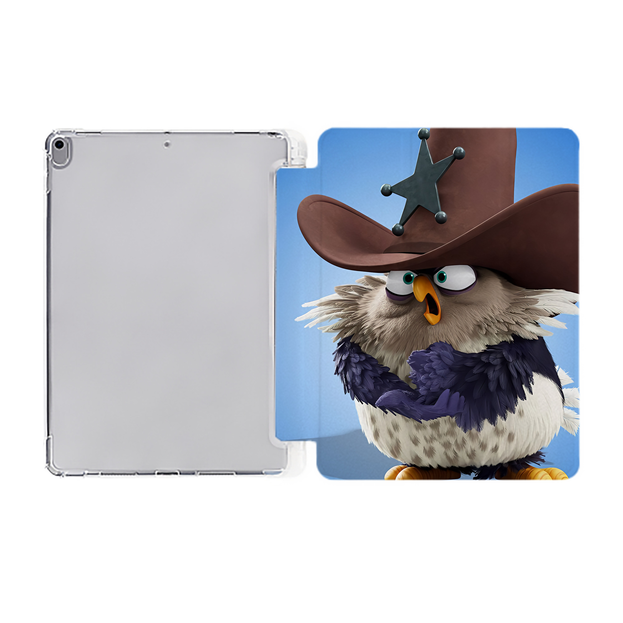 （画像用） Angry Birds アングリーバード IPad ケース ペン収納付き 三つ折りスタンド PUレザー×シリコン 対応機種9.5/10.5/10.9インチ